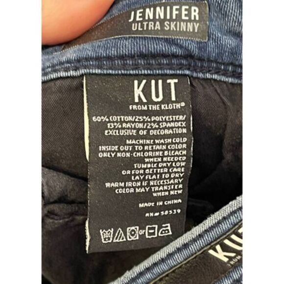 Kut‎ From the Kloth Women's Jeans Jennifer Ultra Skinny Mid-Rise Denim Size 8 - Picture 7 of 9